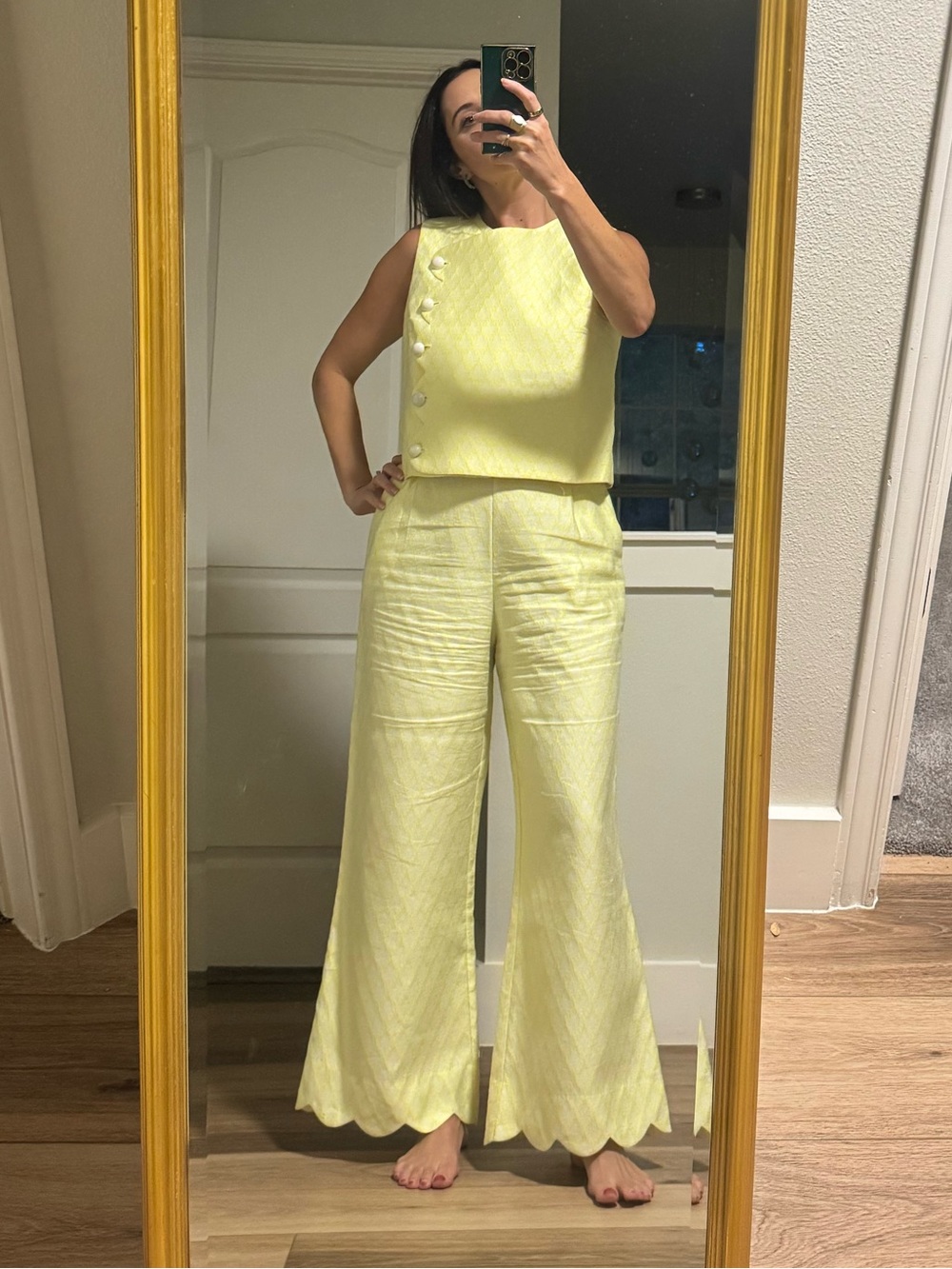 Buru Set in Yellow Jacquard